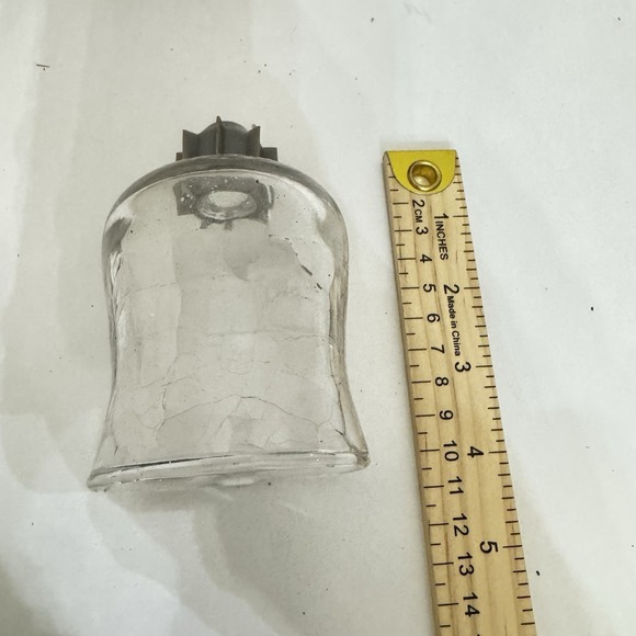 VINTAGE HOME INTERIORS HOMCO tulip clear glass CANDLEHOLDER SCONCE SHADE - Picture 3 of 3